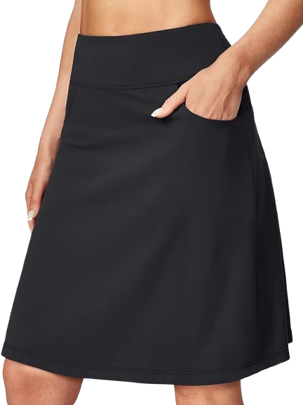 20" Knee Length Athletic Skorts with Pockets