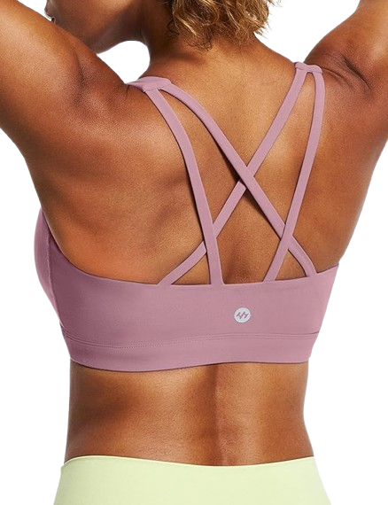 Strappy Criss Cross Back Sports Bra